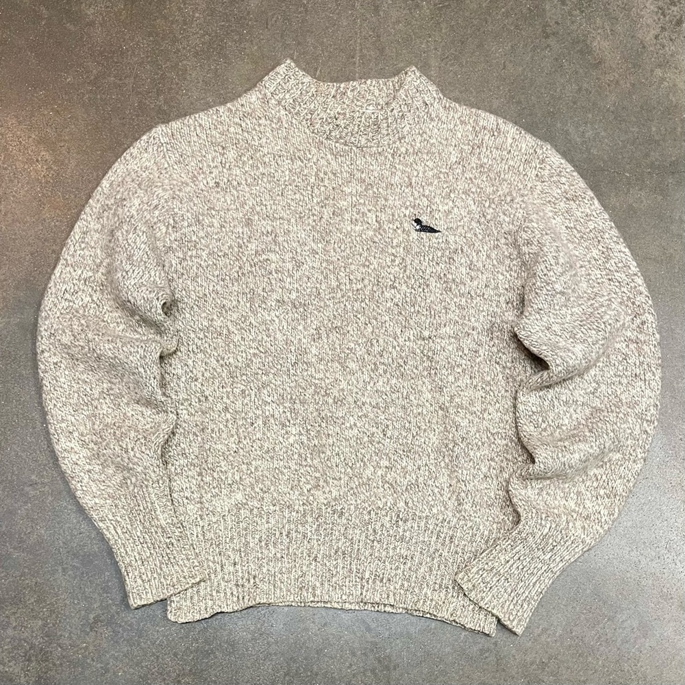 Vintage 80s Winona Knits Duck Embroidered Wool Crewneck Sweater USA Made